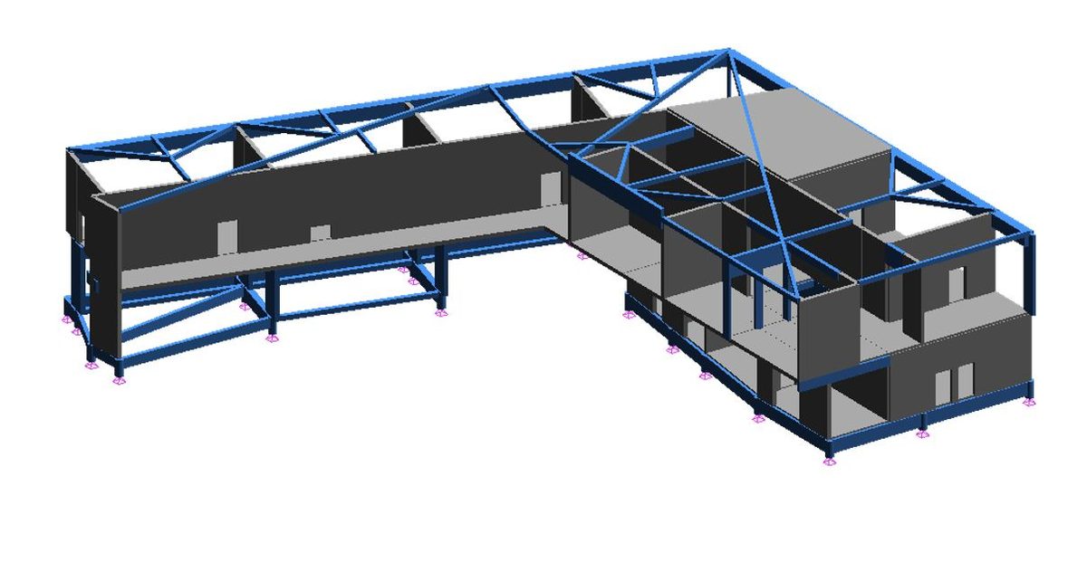 Structure mixte bois-béton modélisée sous Advance Design